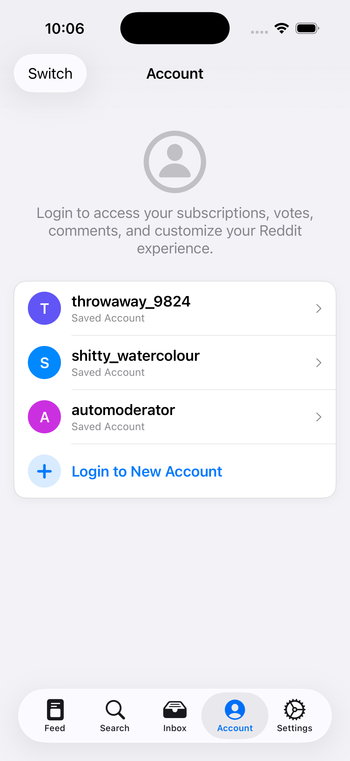 Pulsar Account Switcher